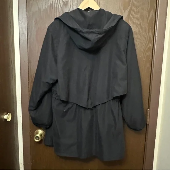 Jacqueline Ferrar Vintage Deep blue Trench Coat w/ Buttons, Women's Size M - Picture 3 of 12